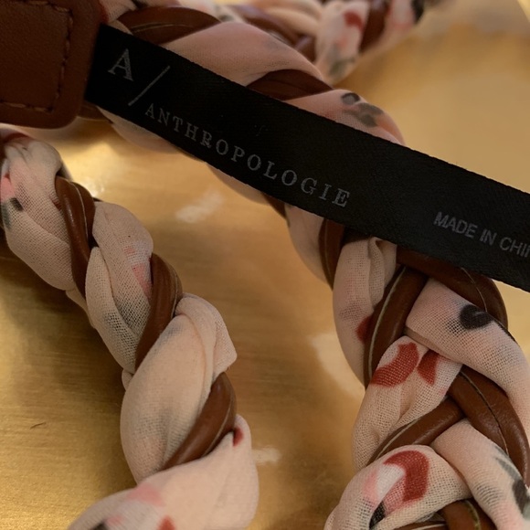 Anthropologie Judy  floral braided weave belt size medium new without ta…